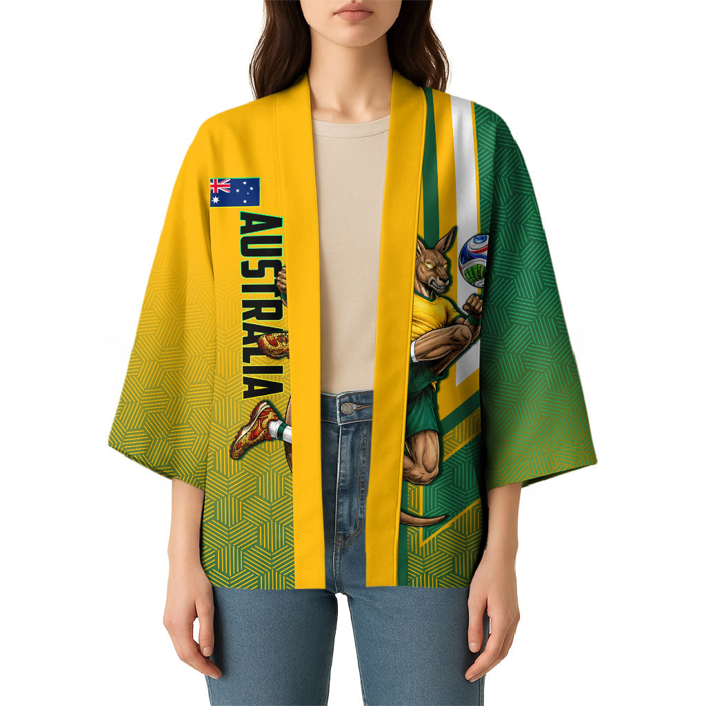 Personalized Australia Soccer Kangaroo Kimono Australia Flag Athletic Mascot Boxing Kangaroo