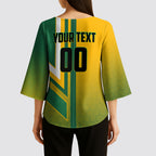 Personalized Australia Soccer Kangaroo Kimono Sleeve Blouse Australia Flag Athletic Mascot Boxing Kangaroo