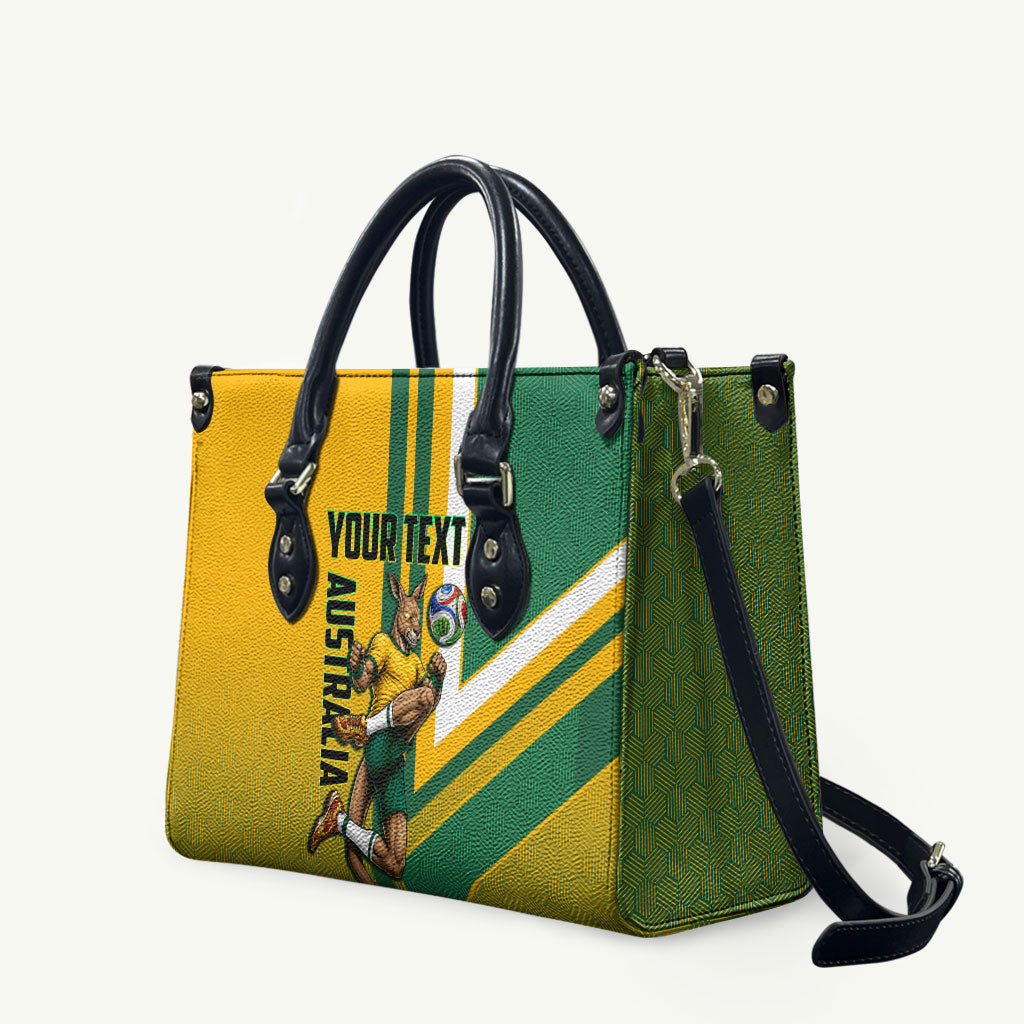 Personalized Australia Soccer Kangaroo Leather Bag Australia Flag Athletic Mascot Boxing Kangaroo