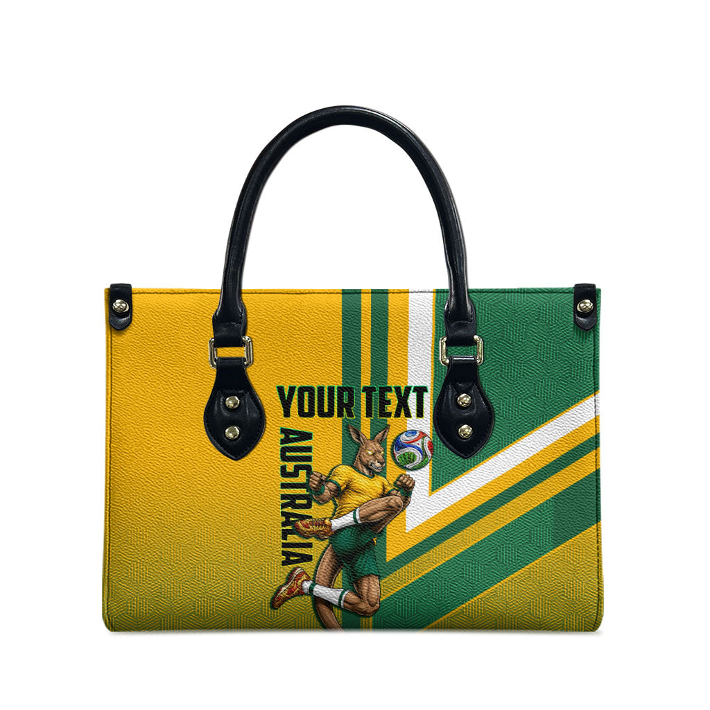 Personalized Australia Soccer Kangaroo Leather Bag Australia Flag Athletic Mascot Boxing Kangaroo
