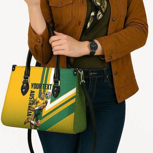 Personalized Australia Soccer Kangaroo Leather Bag Australia Flag Athletic Mascot Boxing Kangaroo