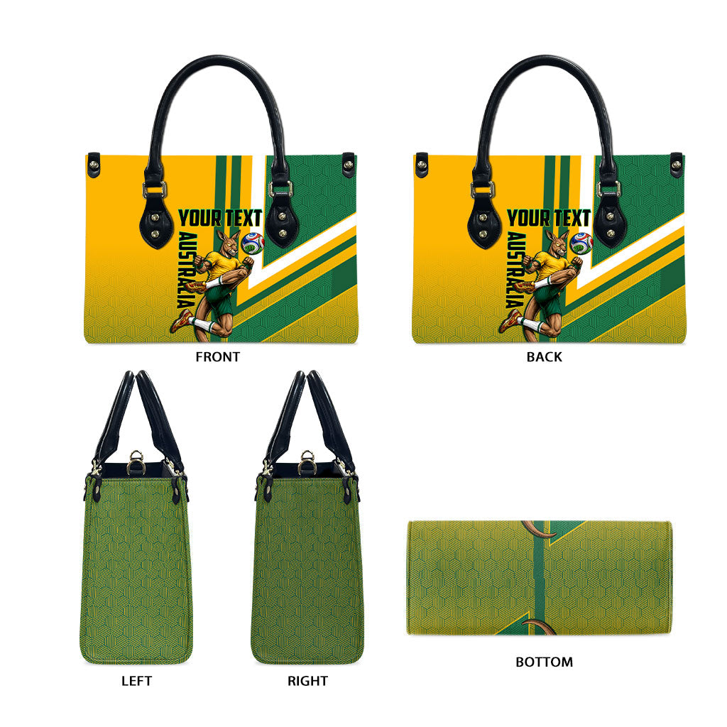 Personalized Australia Soccer Kangaroo Leather Bag Australia Flag Athletic Mascot Boxing Kangaroo