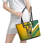 Personalized Australia Soccer Kangaroo Leather Tote Bag Australia Flag Athletic Mascot Boxing Kangaroo