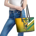 Personalized Australia Soccer Kangaroo Leather Tote Bag Australia Flag Athletic Mascot Boxing Kangaroo