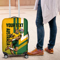Personalized Australia Soccer Kangaroo Luggage Cover Australia Flag Athletic Mascot Boxing Kangaroo