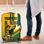 Personalized Australia Soccer Kangaroo Luggage Cover Australia Flag Athletic Mascot Boxing Kangaroo