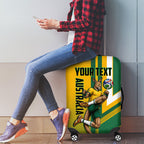 Personalized Australia Soccer Kangaroo Luggage Cover Australia Flag Athletic Mascot Boxing Kangaroo