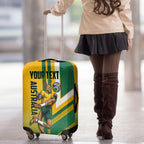 Personalized Australia Soccer Kangaroo Luggage Cover Australia Flag Athletic Mascot Boxing Kangaroo