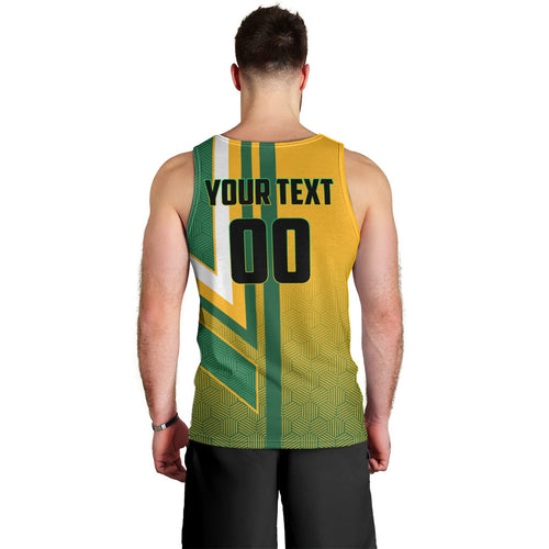 Personalized Australia Soccer Kangaroo Men Tank Top Australia Flag Athletic Mascot Boxing Kangaroo