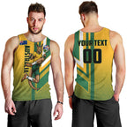 Personalized Australia Soccer Kangaroo Men Tank Top Australia Flag Athletic Mascot Boxing Kangaroo