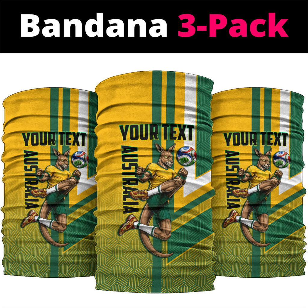 Personalized Australia Soccer Kangaroo Neck Gaiter Australia Flag Athletic Mascot Boxing Kangaroo