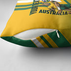 Personalized Australia Soccer Kangaroo Pillow Cover Australia Flag Athletic Mascot Boxing Kangaroo