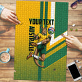 Personalized Australia Soccer Kangaroo Puzzle Australia Flag Athletic Mascot Boxing Kangaroo