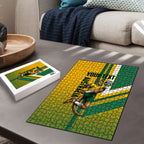 Personalized Australia Soccer Kangaroo Puzzle Australia Flag Athletic Mascot Boxing Kangaroo