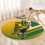 Personalized Australia Soccer Kangaroo Round Carpet Australia Flag Athletic Mascot Boxing Kangaroo