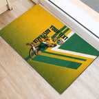 Personalized Australia Soccer Kangaroo Rubber Doormat Australia Flag Athletic Mascot Boxing Kangaroo