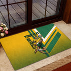 Personalized Australia Soccer Kangaroo Rubber Doormat Australia Flag Athletic Mascot Boxing Kangaroo
