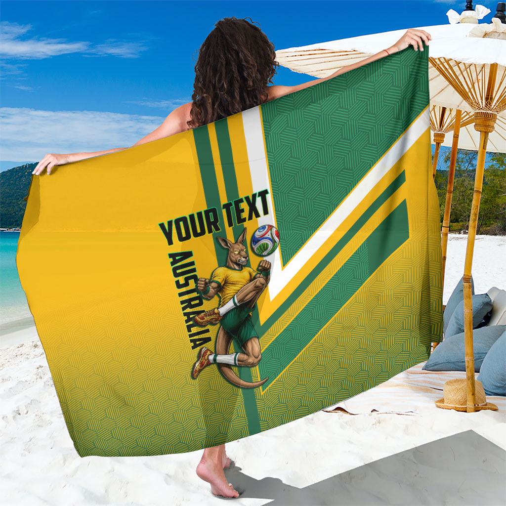 Personalized Australia Soccer Kangaroo Sarong Australia Flag Athletic Mascot Boxing Kangaroo