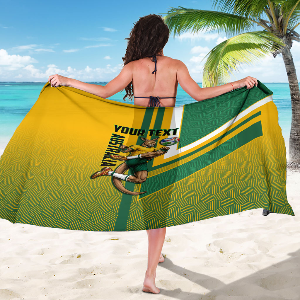 Personalized Australia Soccer Kangaroo Sarong Australia Flag Athletic Mascot Boxing Kangaroo