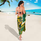 Personalized Australia Soccer Kangaroo Sarong Australia Flag Athletic Mascot Boxing Kangaroo