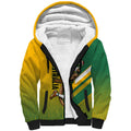Personalized Australia Soccer Kangaroo Sherpa Hoodie Australia Flag Athletic Mascot Boxing Kangaroo
