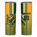 Personalized Australia Soccer Kangaroo Skinny Tumbler Australia Flag Athletic Mascot Boxing Kangaroo