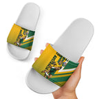 Personalized Australia Soccer Kangaroo Slide Sandals Australia Flag Athletic Mascot Boxing Kangaroo