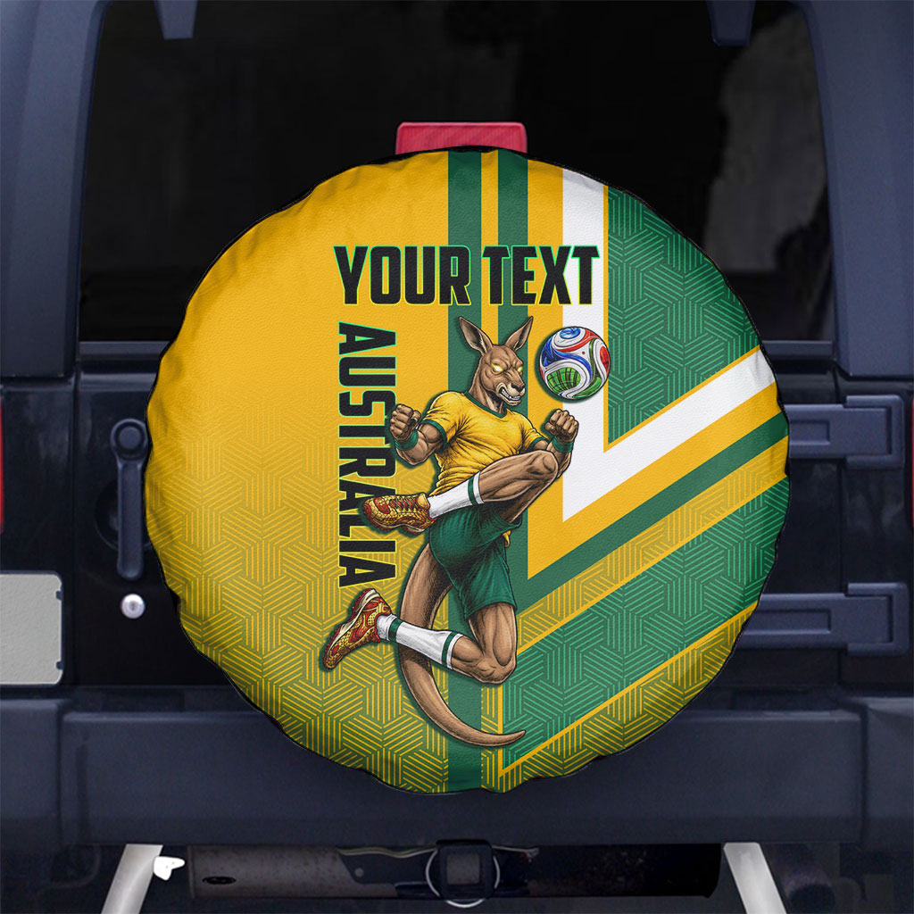 Personalized Australia Soccer Kangaroo Spare Tire Cover Australia Flag Athletic Mascot Boxing Kangaroo