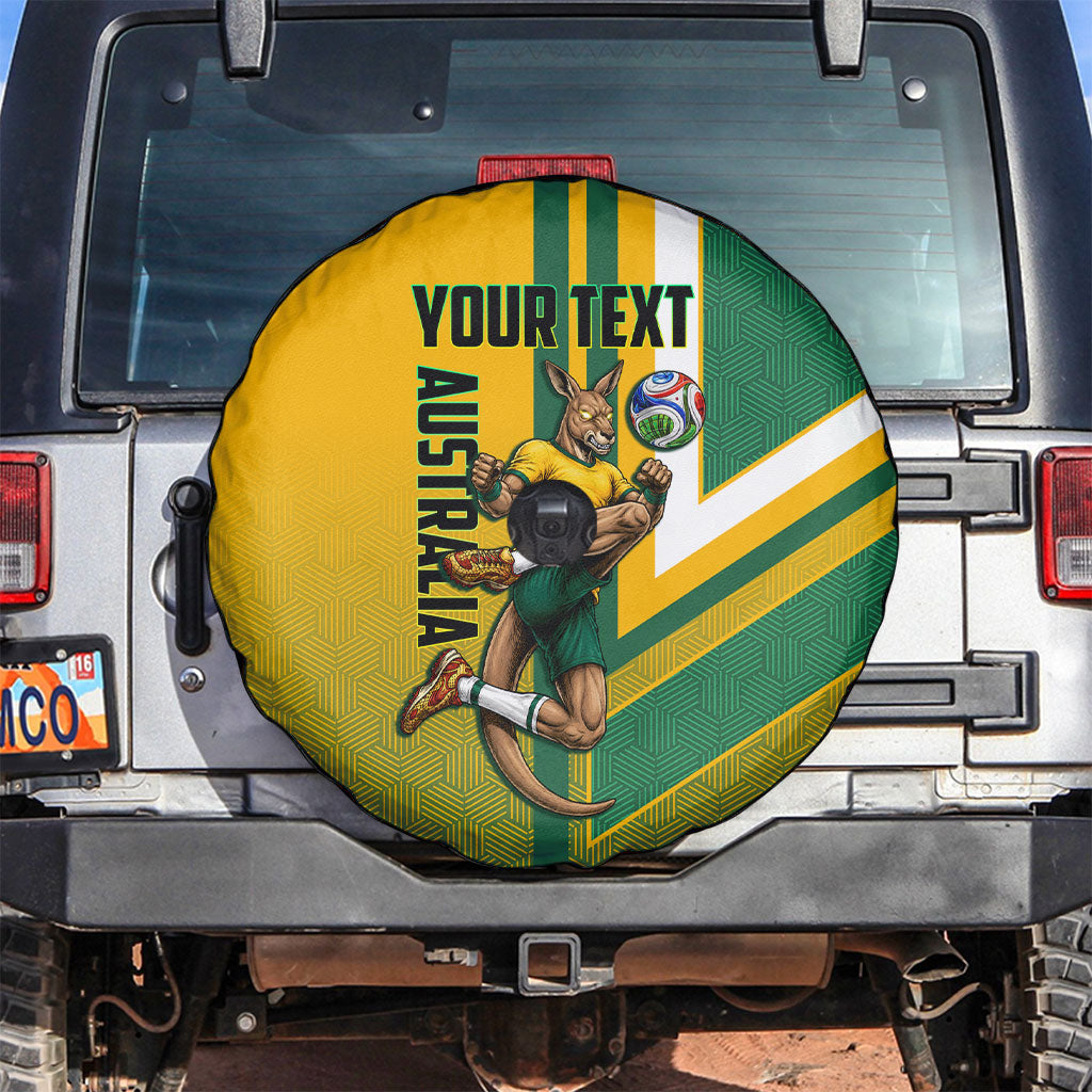Personalized Australia Soccer Kangaroo Spare Tire Cover Australia Flag Athletic Mascot Boxing Kangaroo