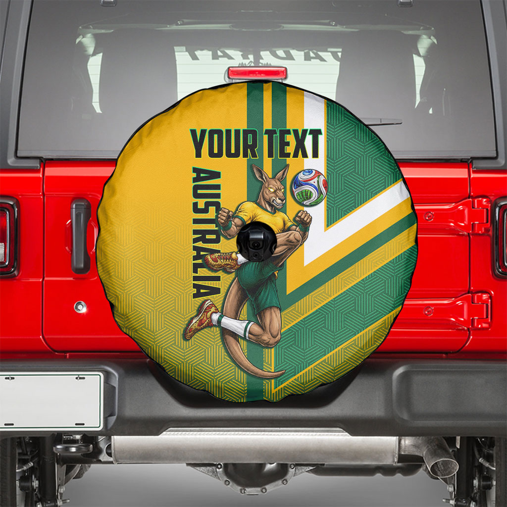 Personalized Australia Soccer Kangaroo Spare Tire Cover Australia Flag Athletic Mascot Boxing Kangaroo