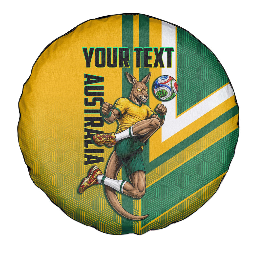 Personalized Australia Soccer Kangaroo Spare Tire Cover Australia Flag Athletic Mascot Boxing Kangaroo