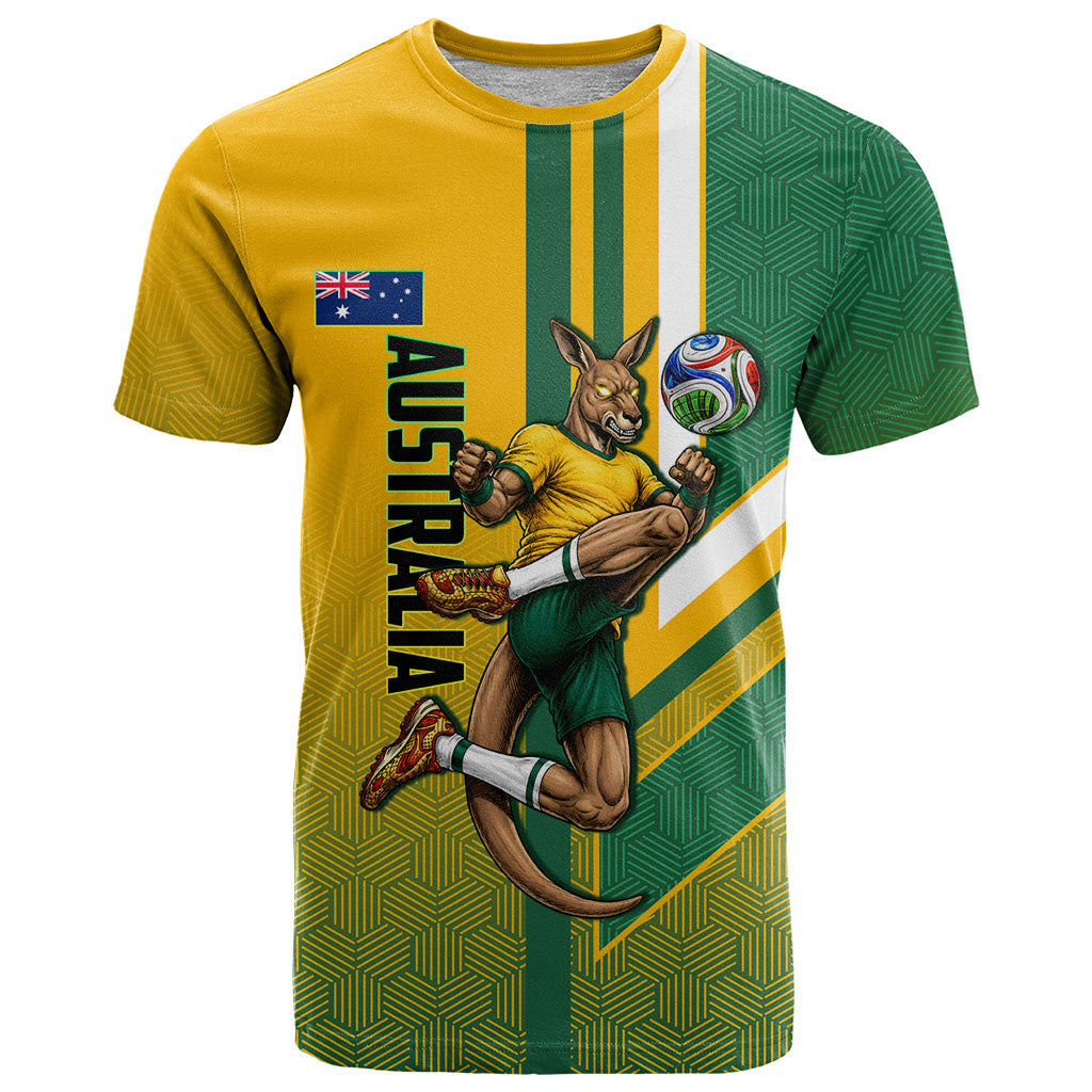 Personalized Australia Soccer Kangaroo T Shirt Australia Flag Athletic Mascot Boxing Kangaroo