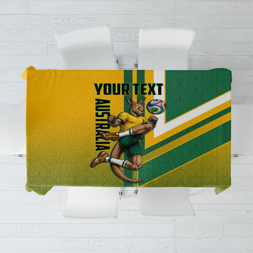 Personalized Australia Soccer Kangaroo Tablecloth Australia Flag Athletic Mascot Boxing Kangaroo