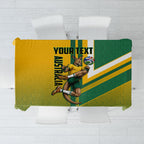 Personalized Australia Soccer Kangaroo Tablecloth Australia Flag Athletic Mascot Boxing Kangaroo