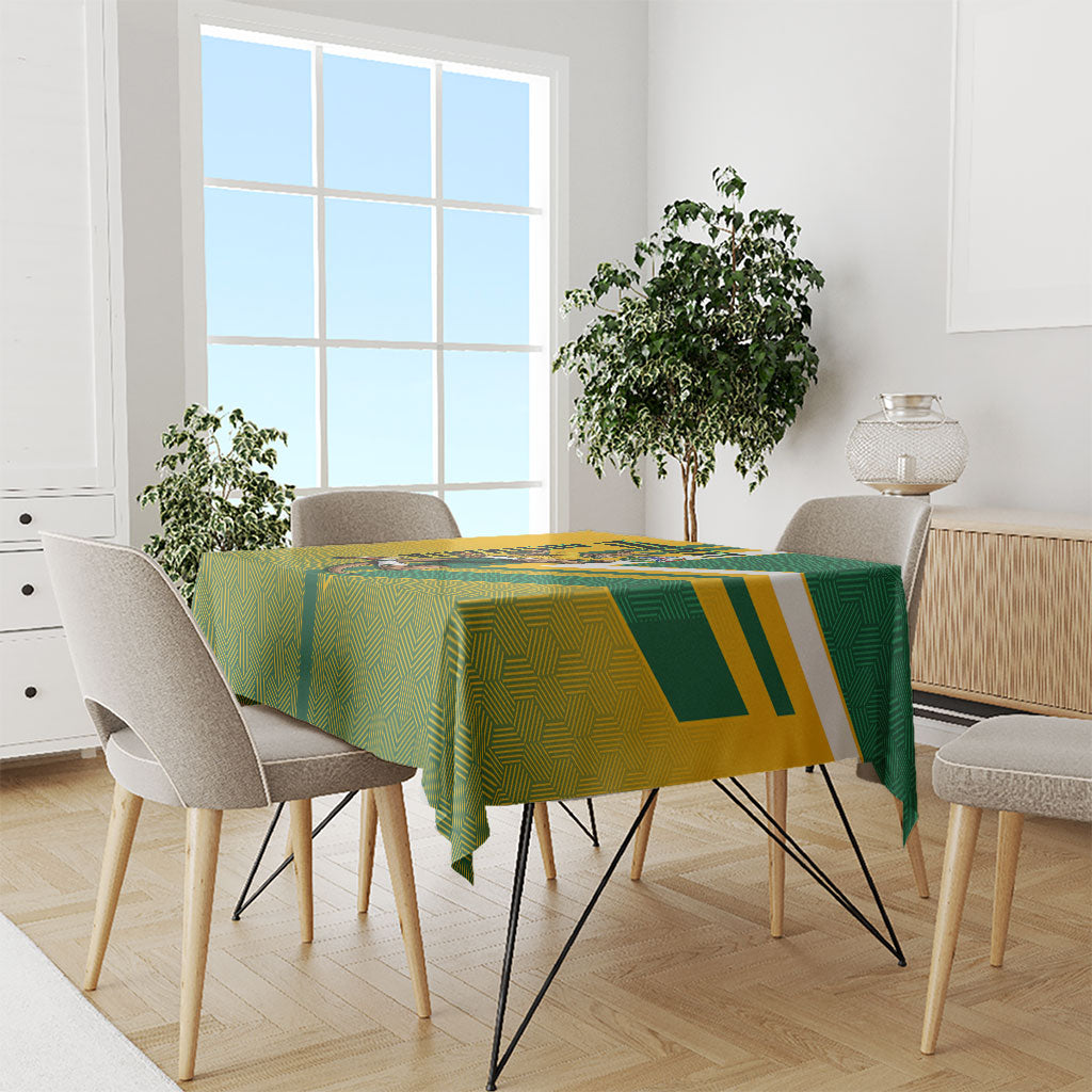 Personalized Australia Soccer Kangaroo Tablecloth Australia Flag Athletic Mascot Boxing Kangaroo