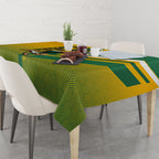 Personalized Australia Soccer Kangaroo Tablecloth Australia Flag Athletic Mascot Boxing Kangaroo