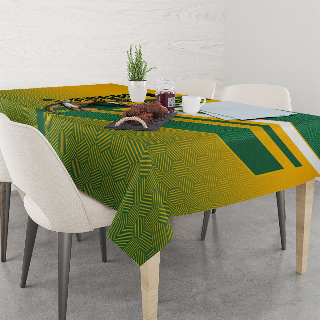 Personalized Australia Soccer Kangaroo Tablecloth Australia Flag Athletic Mascot Boxing Kangaroo