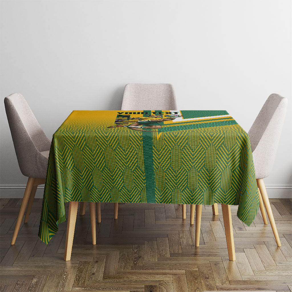 Personalized Australia Soccer Kangaroo Tablecloth Australia Flag Athletic Mascot Boxing Kangaroo