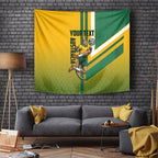 Personalized Australia Soccer Kangaroo Tapestry Australia Flag Athletic Mascot Boxing Kangaroo