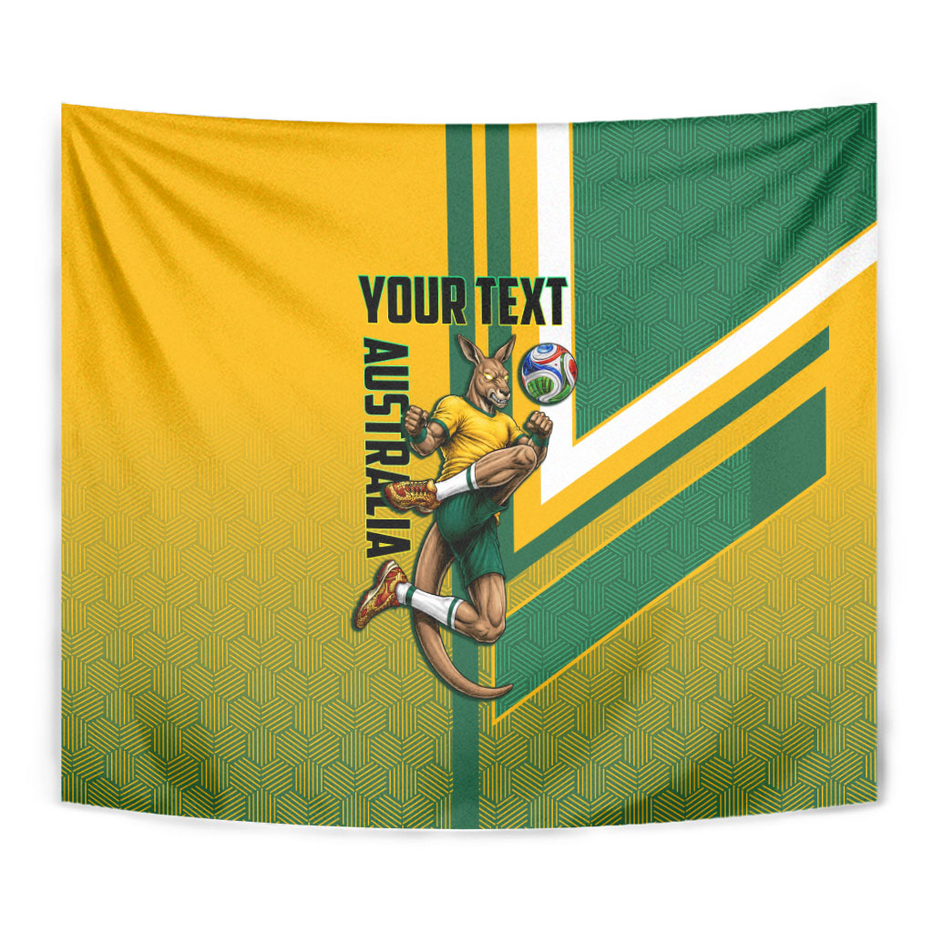 Personalized Australia Soccer Kangaroo Tapestry Australia Flag Athletic Mascot Boxing Kangaroo
