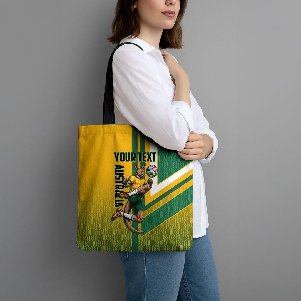 Personalized Australia Soccer Kangaroo Tote Bag Australia Flag Athletic Mascot Boxing Kangaroo