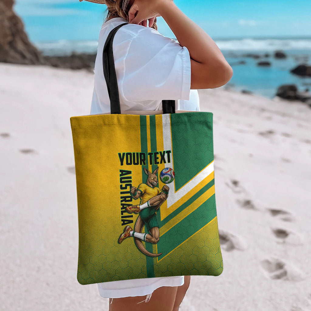 Personalized Australia Soccer Kangaroo Tote Bag Australia Flag Athletic Mascot Boxing Kangaroo