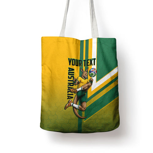 Personalized Australia Soccer Kangaroo Tote Bag Australia Flag Athletic Mascot Boxing Kangaroo