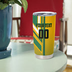 Personalized Australia Soccer Kangaroo Tumbler Cup Australia Flag Athletic Mascot Boxing Kangaroo