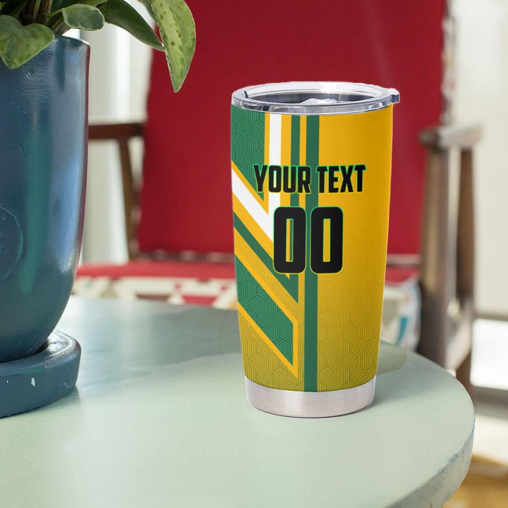 Personalized Australia Soccer Kangaroo Tumbler Cup Australia Flag Athletic Mascot Boxing Kangaroo