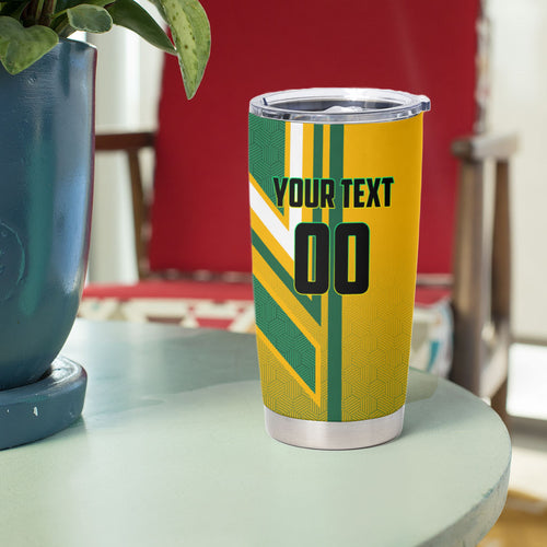 Personalized Australia Soccer Kangaroo Tumbler Cup Australia Flag Athletic Mascot Boxing Kangaroo