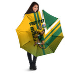 Personalized Australia Soccer Kangaroo Umbrella Australia Flag Athletic Mascot Boxing Kangaroo