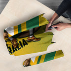 Personalized Australia Soccer Kangaroo Umbrella Australia Flag Athletic Mascot Boxing Kangaroo