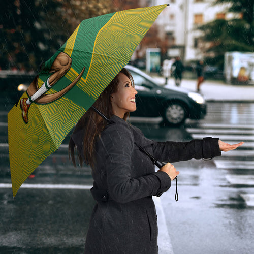 Personalized Australia Soccer Kangaroo Umbrella Australia Flag Athletic Mascot Boxing Kangaroo