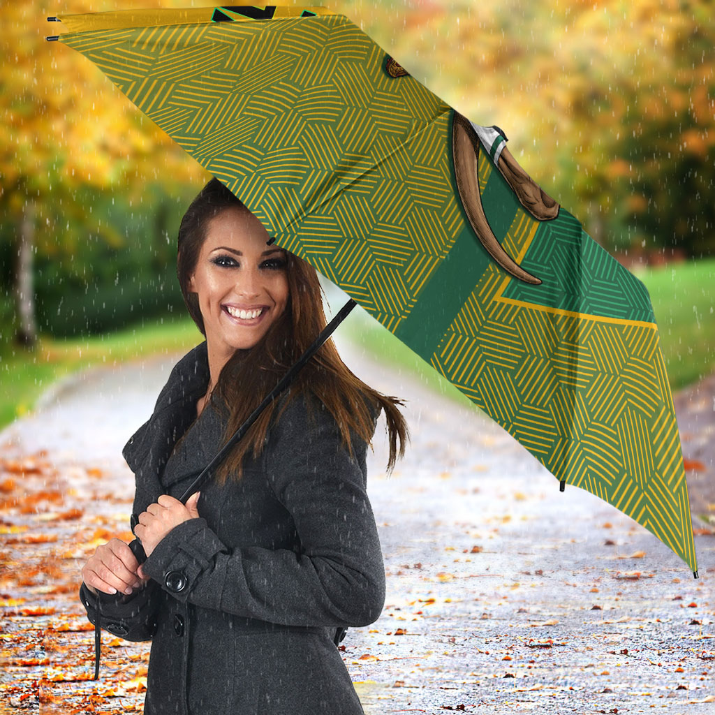 Personalized Australia Soccer Kangaroo Umbrella Australia Flag Athletic Mascot Boxing Kangaroo